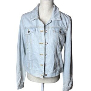 Ashley Vintage Charm Bleach Blue Jean Jacket- NWT - Large